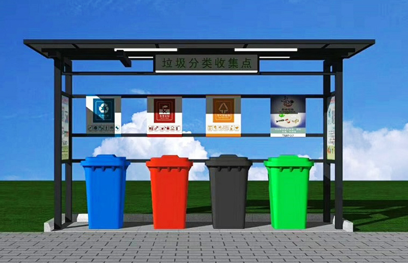 垃圾分类亭里垃圾箱废物垃圾的处理运输方式(图1)
